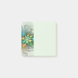 Farbige Fantasie Moderne Abstrakte Blume Fraktal Post-it Klebezettel