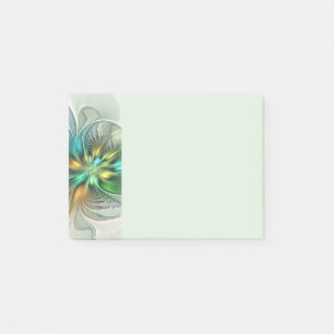 Farbige Fantasie Moderne Abstrakte Blume Fraktal Post-it Klebezettel