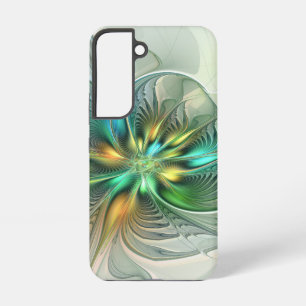 Farbige Fantasie Moderne Abstrakte Blume Fraktal Samsung Galaxy Hülle