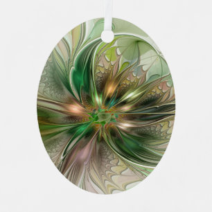 Farbige Fantasie Moderne Abstrakte Fraktal-Blume Ornament Aus Metall