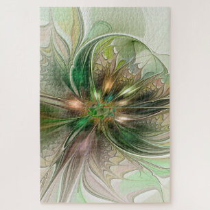 Farbige Fantasie Moderne Abstrakte Fraktalblume