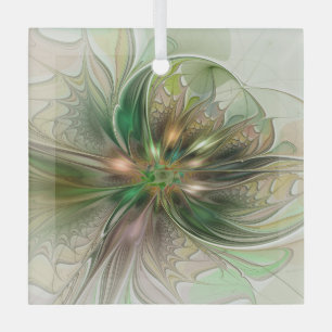 Farbige Fantasie Moderne Abstrakte Fraktalblume Ornament Aus Glas