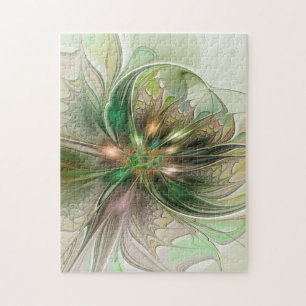 Farbige Fantasie Moderne Abstrakte Fraktale Blume