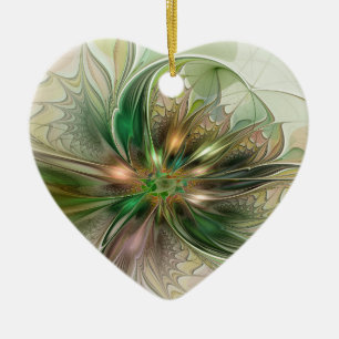 Farbige Fantasie Moderne Abstrakte Fraktale Blume Keramik Ornament