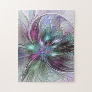 Farbige Fantasy-Abstrakte Moderne Fraktal-Blume
