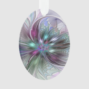 Farbige Fantasy-Abstrakte Moderne Fraktal-Blume Ornament