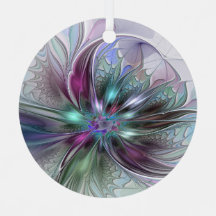 Farbige Fantasy-Abstrakte Moderne Fraktal-Blume