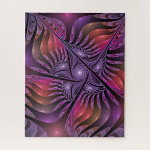 Farbige Fantasy-Abstrakte Trippy-Lila-Fraktal