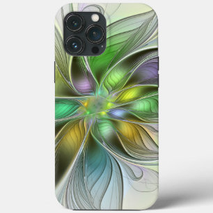 Farbige Fantasy-Blume modernes abstraktes Fraktal Case-Mate iPhone Hülle