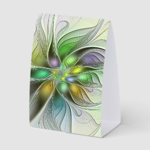Farbige Fantasy-Blumen-Moderne-Abstrakte-Fraktal Tischaufsteller