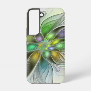 Farbige Fantasy-Blumen- Moderne Abstrakte Fraktale Samsung Galaxy Hülle