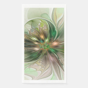 Farbige Fantasy Moderne Abstrakt Fraktal Serviette
