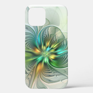 Farbige Fantasy Moderne Abstrakte Blume Fraktal iPhone 12 Hülle