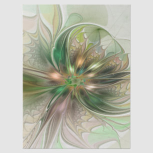 Farbige Fantasy Moderne Abstrakte Fraktal-Blume Seidenpapier