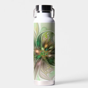 Farbige Fantasy Moderne Abstrakte Fraktale Blume Trinkflasche