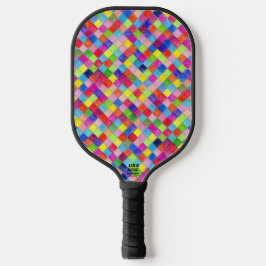 Farbige Farbe im Muster der Grafik Pickleball Schläger