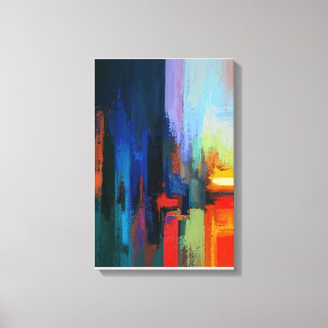 Farbige Farbe Mix Kunst Leinwanddruck (Vorderseite)