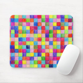 Farbige Farben in den Graph Paper Squares Mousepad