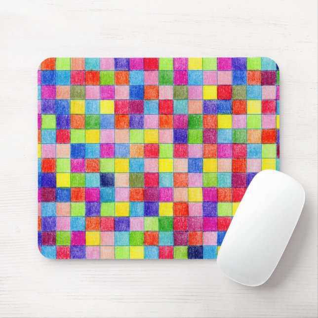 Farbige Farben in den Graph Paper Squares Mousepad (Mit Mouse)