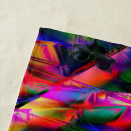 Farbige, farbige Quadrate mit "falschen Pinselstri Strandtuch