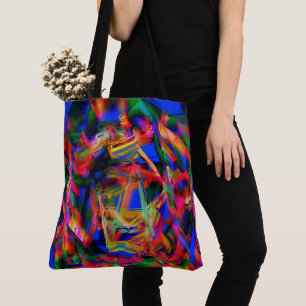 Farbige, farbige Quadrate mit "falschen Pinselstri Tasche