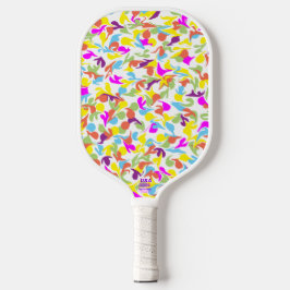 Farbige Farbkleckse Abstrakte Kunst Pickleball Schläger