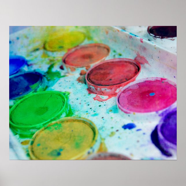Farbige Farbpalette Poster (Vorne)