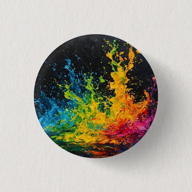 Farbige Farbspritzer Button (Vorderseite)