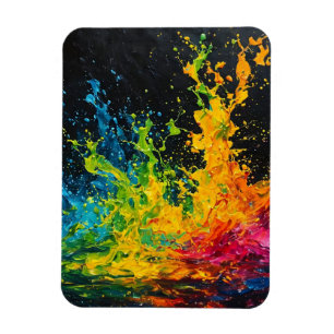 Farbige Farbspritzer Magnet