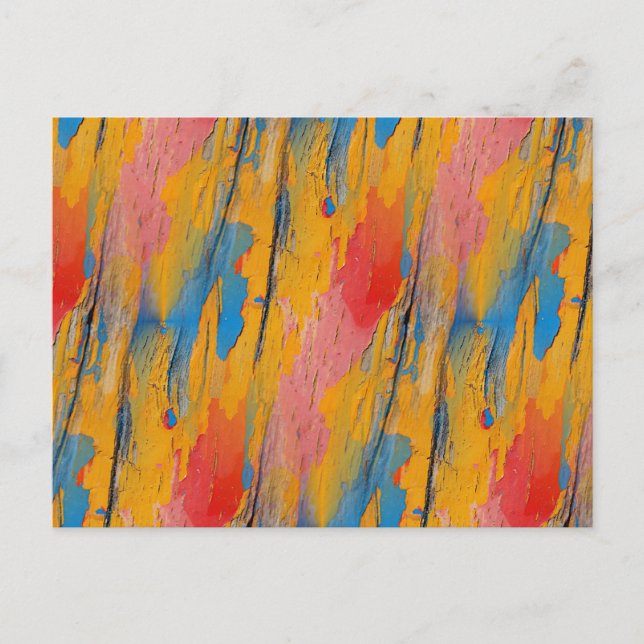 Farbige Farbspritzer Postkarte (Vorderseite)