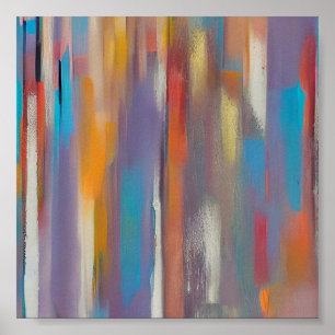 Farbige Farbstreifen Poster