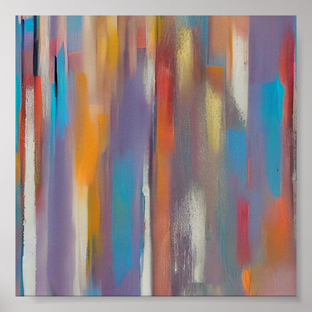 Farbige Farbstreifen Poster (Vorne)