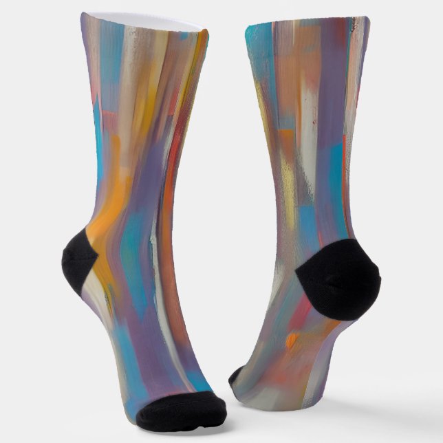 Farbige Farbstreifen Socken (Gewinkelt)