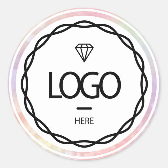 Farbige Farbtöne für Logo-Werbeaktion Runder Aufkleber (Vorderseite)
