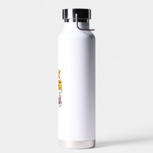 Farbige Faultiere mit einem Regenbogen Kawaii Faul Trinkflasche