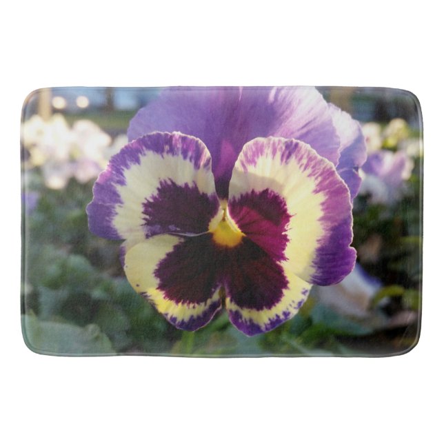 farbige Feder Pansy Badematte (Vorderseite)