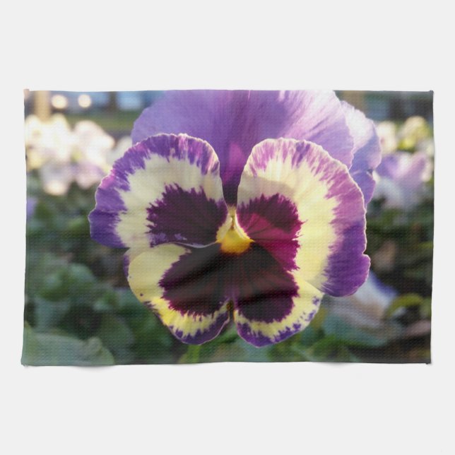 farbige Feder Pansy Geschirrtuch (Horizontal)