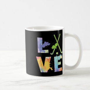 Farbige Feldhockey-Liebe Feldhockey-Spieler Hoc Kaffeetasse