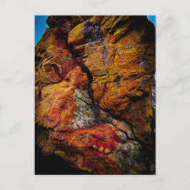 Farbige Felsformation Natürliche Mineraltextur Postkarte