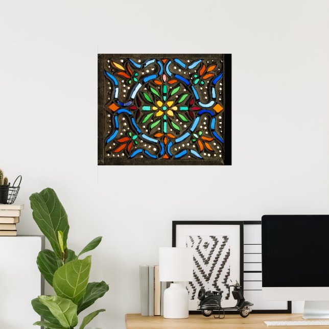 Farbige Fensterdesign Poster (Heimbüro)