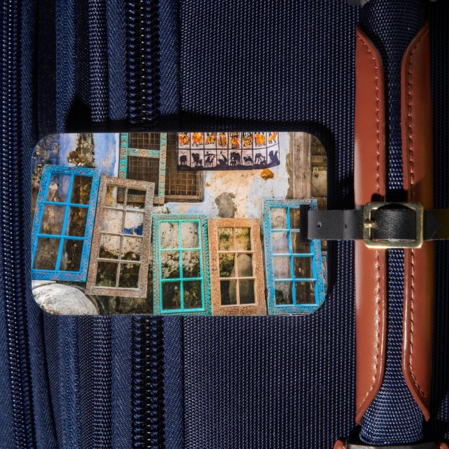 Farbige Fensterrahmen Gepäckanhänger (Vorderseite Insitu 4)