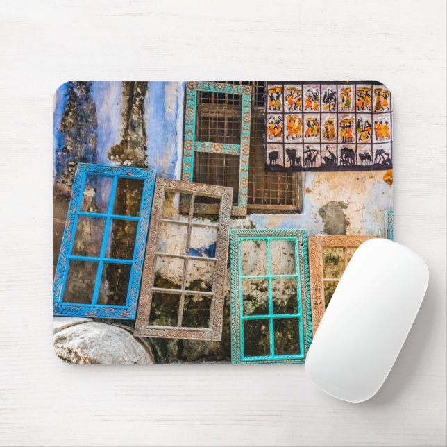 Farbige Fensterrahmen Mousepad (Mit Mouse)