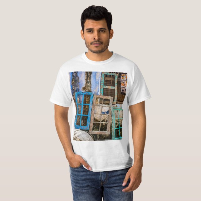 Farbige Fensterrahmen T-Shirt (Vorne ganz)