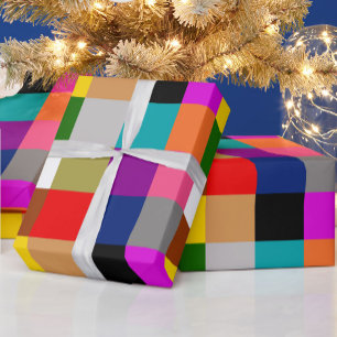 Farbige Fette Farbbalken-Musterdesign  Geschenkpapier