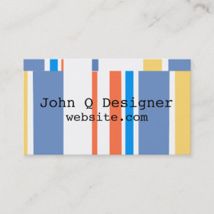 farbige, fette Visitenkartenvorlage mit Streifen Visitenkarte
