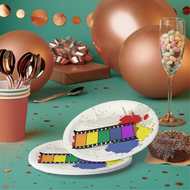 Farbige Filmstrip-Paper-Teller Pappteller (Von Creator hochgeladen)