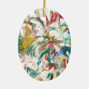 Farbige Fingeranstrich Art Keramikornament
