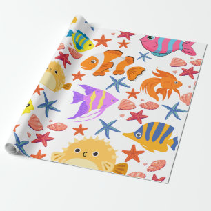 Farbige Fische Geschenkpapier