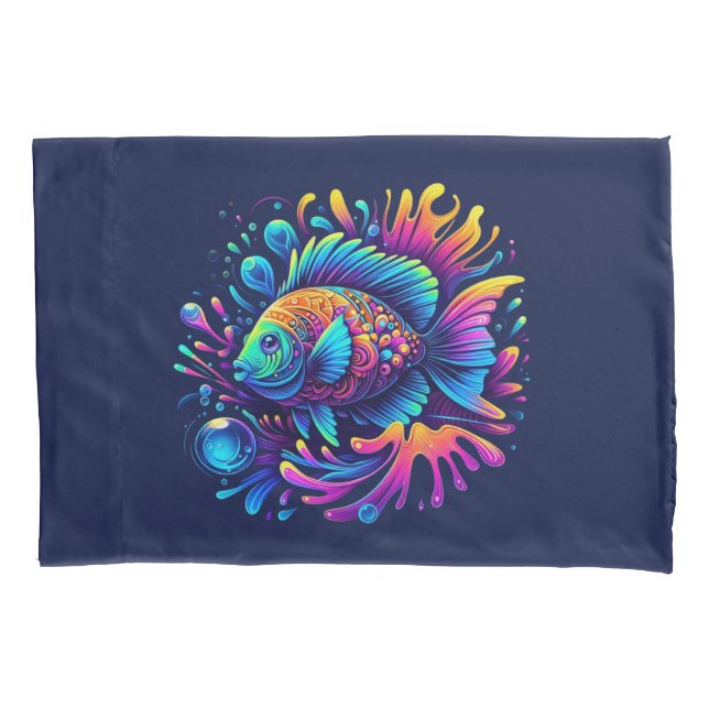 Farbige Fische Kissenbezug (Vorderseite)