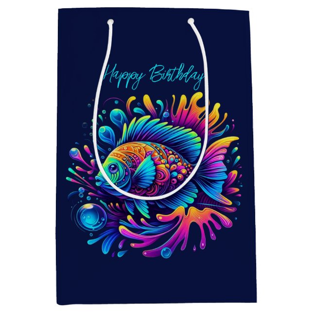 Farbige Fische Mittlere Geschenktüte (Vorderseite)